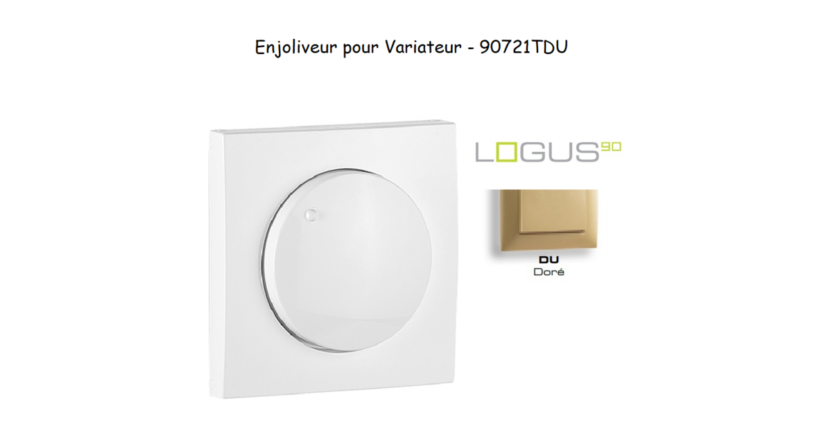 Plaque Enjoliveur Legrand Mistral Dorée - 2 Modules - Simple Avec Croix - NEUF
